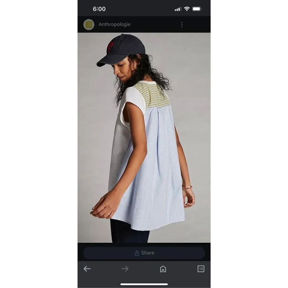 Maeve Anthropologie Darcy Tunic Tee XS